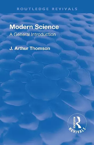 Revival: Modern Science (1929) cover