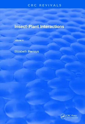 Insect-Plant Interactions (1992) cover