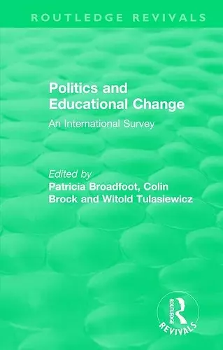 Politics and Educational Change cover