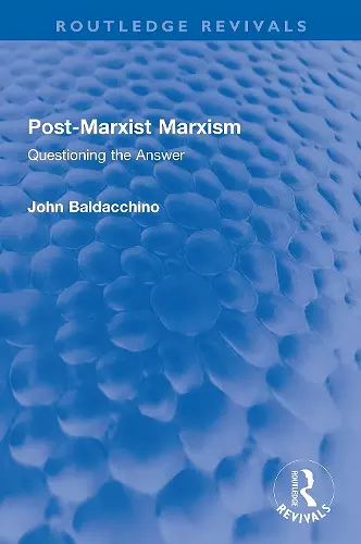 Post-Marxist Marxism cover