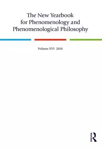 The New Yearbook for Phenomenology and Phenomenological Philosophy cover