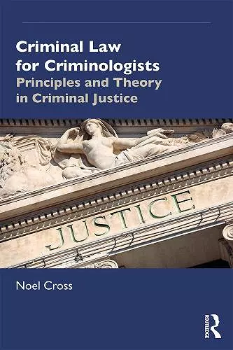 Criminal Law for Criminologists cover