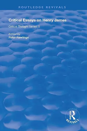Critical Essays on Henry James cover