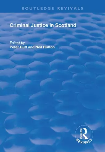 Criminal Justice in Scotland cover