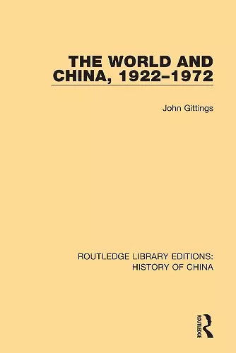 The World and China, 1922-1972 cover