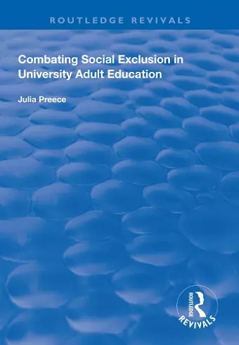 Combating Social Exclusion in University Adult Education cover