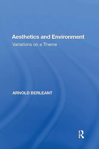 Aesthetics and Environment cover