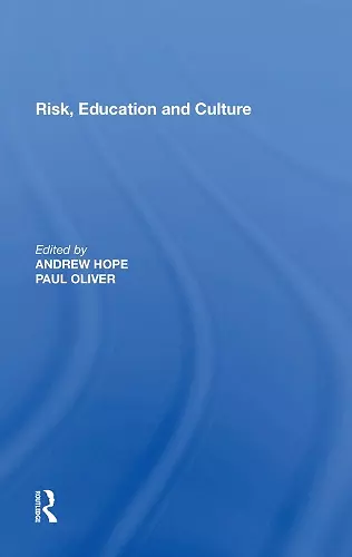 Risk, Education and Culture cover