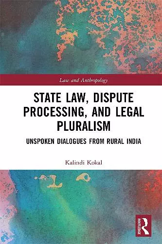 State Law, Dispute Processing And Legal Pluralism cover