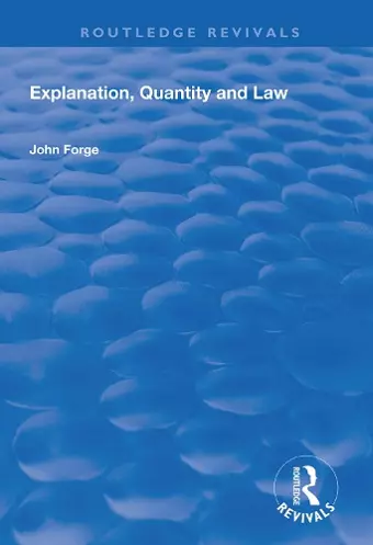 Explanation, Quantity and Law cover