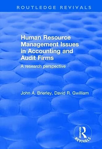 Human Resource Management Issues in Accounting and Auditing Firms cover