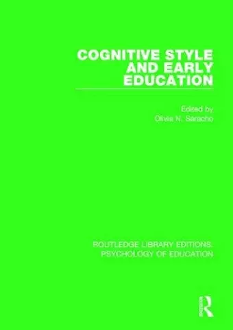 Cognitive Style in Early Education cover
