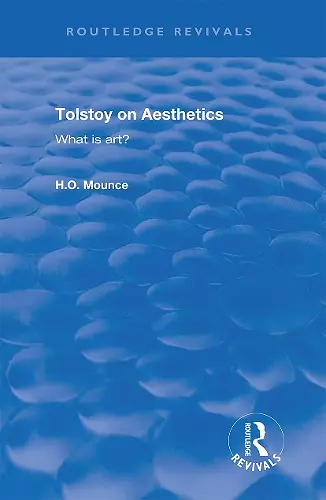 Tolstoy on Aesthetics cover