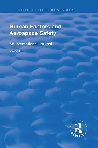 Human Factors and Aerospace Safety cover