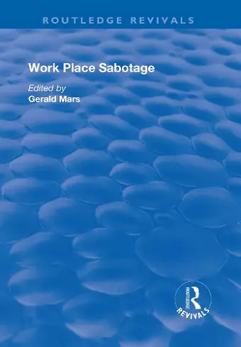 Work Place Sabotage cover