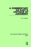 A Commentary on Kant's Critique of Judgement cover