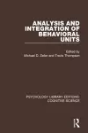 Analysis and Integration of Behavioral Units cover