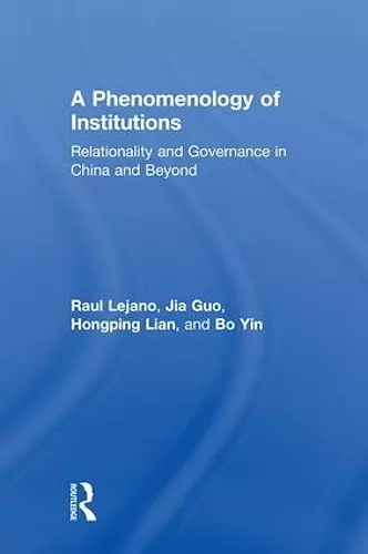 A Phenomenology of Institutions cover