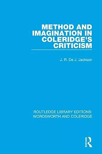 Method and Imagination in Coleridge's Criticism cover