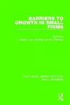 Barriers to Growth in Small Firms cover