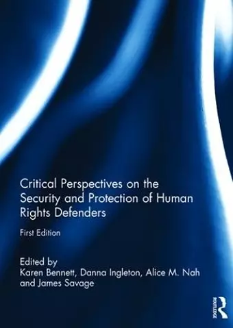 Critical Perspectives on the Security and Protection of Human Rights Defenders cover