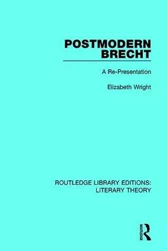 Postmodern Brecht cover