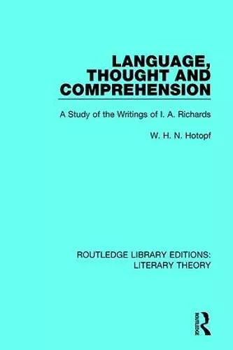 Language, Thought and Comprehension cover