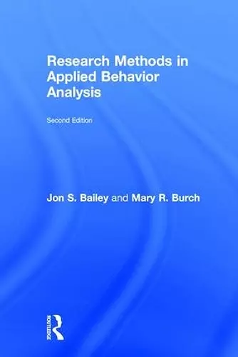 Research Methods in Applied Behavior Analysis cover