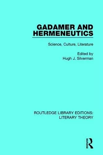 Gadamer and Hermeneutics cover