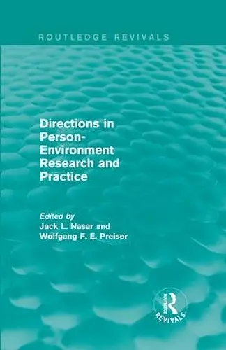 Directions in Person-Environment Research and Practice (Routledge Revivals) cover