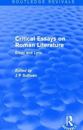 Critical Essays on Roman Literature cover