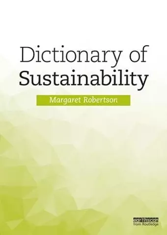 Dictionary of Sustainability cover