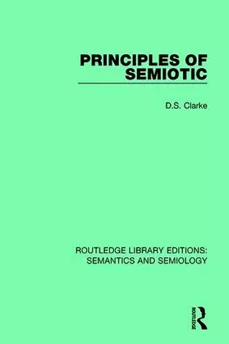 Principles of Semiotic cover
