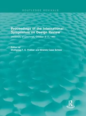 Proceedings of the International Symposium on Design Review (Routledge Revivals) cover