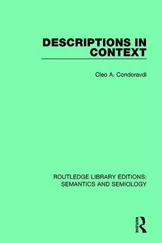 Descriptions in Context cover