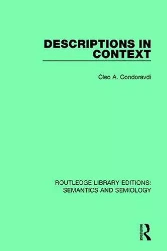 Descriptions in Context cover