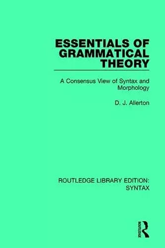 Essentials of Grammatical Theory cover