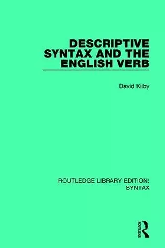 Descriptive Syntax and the English Verb cover