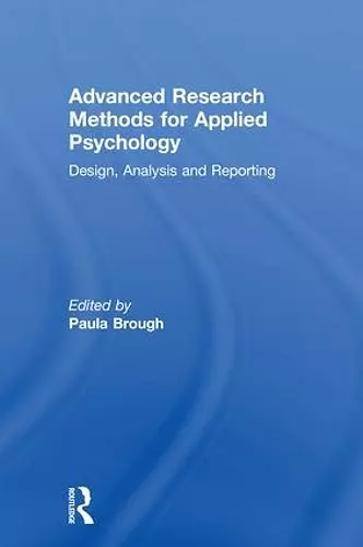 Advanced Research Methods for Applied Psychology cover