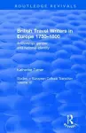 British Travel Writers in Europe 1750-1800 cover