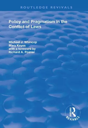 Policy and Pragmatism in the Conflict of Laws cover