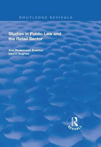 Studies in Public Law and the Retail Sector cover