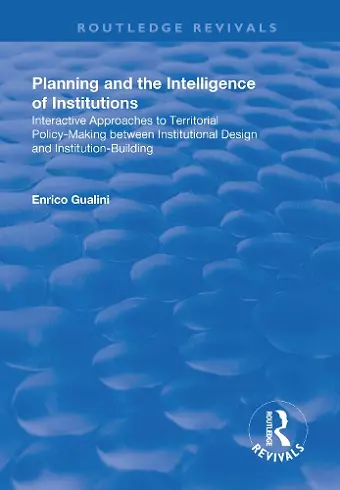 Planning and the Intelligence of Institutions cover