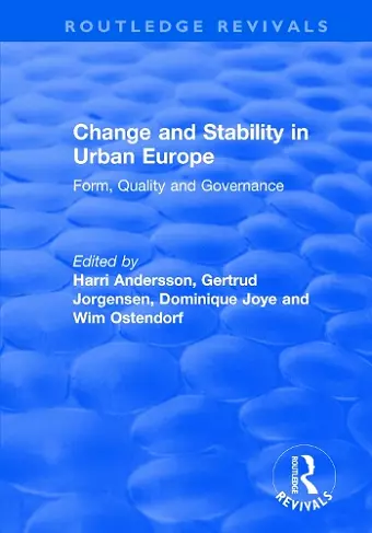 Change and Stability in Urban Europe cover