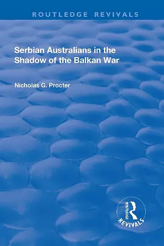 Serbian Australians in the Shadow of the Balkan War cover