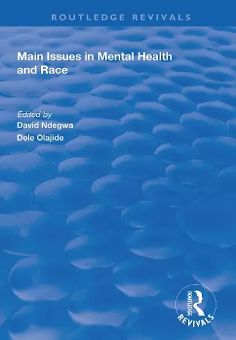 Main Issues in Mental Health and Race cover