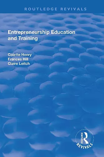 Entrepreneurship Education and Training cover