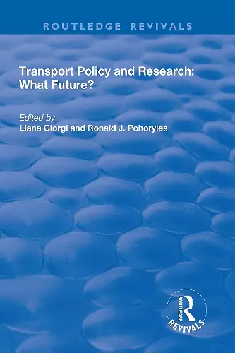 Transport Policy and Research cover