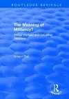 The Meaning of Militancy? cover