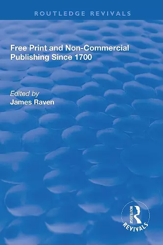 Free Print and Non-commercial Publishing Since 1700 cover